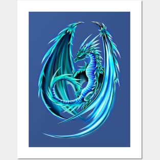 Dark ice dragon Posters and Art